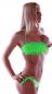 Mobile Preview: Neckholder-Bandeau-Bikini mit Hula Fransen Hellgrün