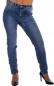 Preview: KAROSTAR Baggy Damen Jeans 4 Button Style Jeansblau