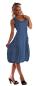 Mobile Preview: Damen Leinen Kleid ärmellos mit schönen Details Jeansblau