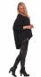 Mobile Preview: Pullover langarm mit V-Ausschnitt im angesagten Oversize Look Schwarz