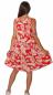 Mobile Preview: Sommerkleid Trägerkleid knielang Exotic Print Rot