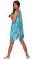 Mobile Preview: Sommerkleid Trägerkleid knielang Indian Ornamentic Print Hellblau