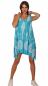 Mobile Preview: Sommerkleid Trägerkleid knielang Indian Ornamentic Print Hellblau