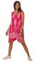 Mobile Preview: Sommerkleid Trägerkleid knielang Indian Ornamentic Print Pink