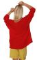 Mobile Preview: Tunika Bluse Krempelarme Einheitsgrösse: 36 - 42 unifarben mit Modeschmuckkette Rot