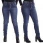 Mobile Preview: KAROSTAR Baggy Damen Jeans 4 Button Style Dunkelblau 5-Pocket Style Gr. 38 - 48