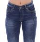 Preview: Baggy Jewelly Damen Jeans one Button dunkle Waschung Used Look 5 Pocketstyle Gr. 34 - 44
