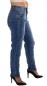 Mobile Preview: KAROSTAR Baggy Damen Jeans One Button Zipper Style Jeansblau