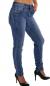 Mobile Preview: KAROSTAR Baggy Damen Jeans one Button Style Jeansblau