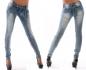 Mobile Preview: Jeans skinny used Look stylische helle Waschung