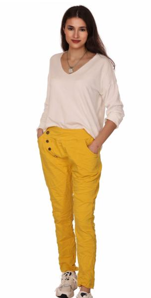 Chinohose Sommerhose " Marija " in aktuellem Stil und Farbe Gelb