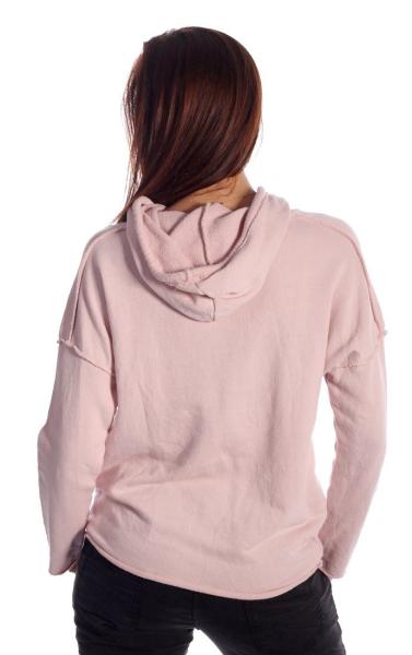 Hoodie Sweatshirt Used Look Frühlings Pastellfarben Rosa