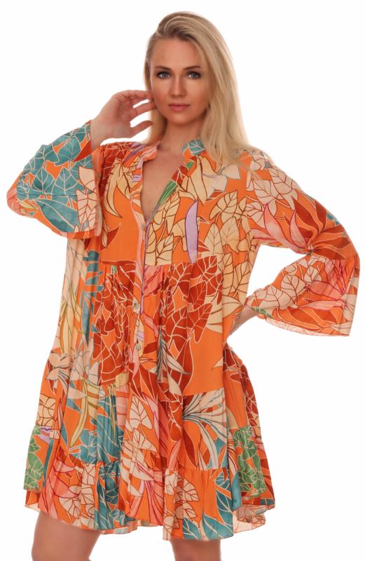 Tunika Kleid Exotic Garden Orange