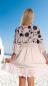 Preview: Tunika Mini Kleid mit vielen Details, Muscheln, Zierperlen und Häkelspitzendetails One size 36 - 40