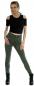 Mobile Preview: Jeans Hose High Waist Unifarben im 5 - Pocket Style auch in großen Größen Olivegrün