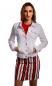 Preview: Rock Mini Skirt stylish angesagter Marine-Rot Weiss Streifen Druck