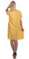 Preview: Kleid, Sommerkleid Kurzarm gestreift mit Modeschmuckkette Gelb