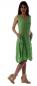 Mobile Preview: Damen Leinen Kleid ärmellos mit schönen Details Apfelgrün