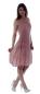Preview: Damen Leinen Kleid ärmellos mit schönen Details Rosa