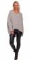 Preview: Pullover langarm mit V-Ausschnitt im angesagten Oversize Look Hellgrau