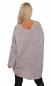Preview: Pullover langarm mit V-Ausschnitt im angesagten Oversize Look Hellgrau