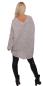 Preview: Pullover langarm mit V-Ausschnitt im angesagten Oversize Look Hellgrau