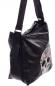 Mobile Preview: Schultertasche Shoppingbag Schoolbag aus Lederimitat Totenkopf Design