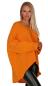 Preview: Pullover langarm mit V-Ausschnitt im angesagten Oversize Look Orange