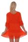 Mobile Preview: Tunikakleid Sommerkleid romantische Häkelspitzendetails Orange