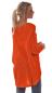 Preview: Longpulli asymmetrischer Schnitt im Oversize Look unifarben One Size Orange
