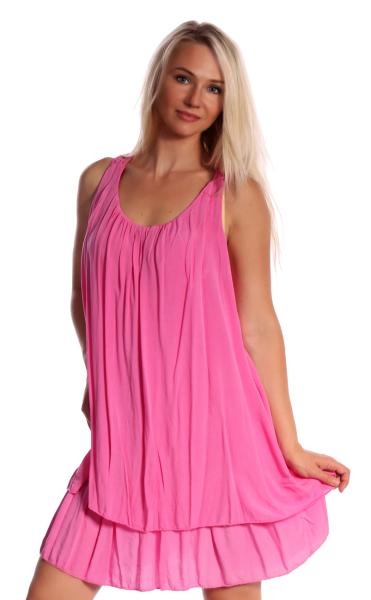 Sommerkleid Strandkleid Holidaydress Ibisa Stile mit schönen Details Pink