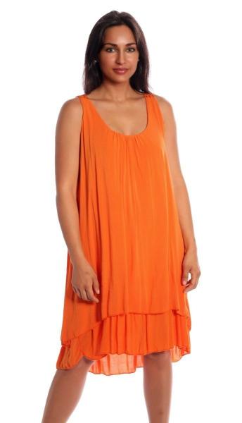 Sommerkleid Strandkleid Holidaydress Ibisa Stile mit schönen Details Orange