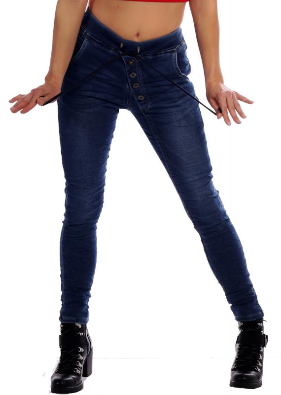 Jeans Stretchbund mit Tunnelzugschnürung Cropp Style und dekorativen Knöpfen