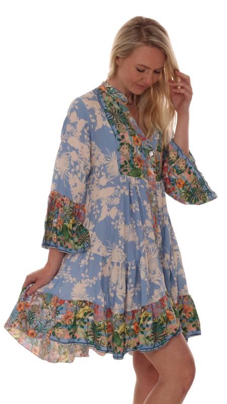 Sommerkleid »"MaiLin" Tunikakleid mit besonderem Druckdesign Hellblau